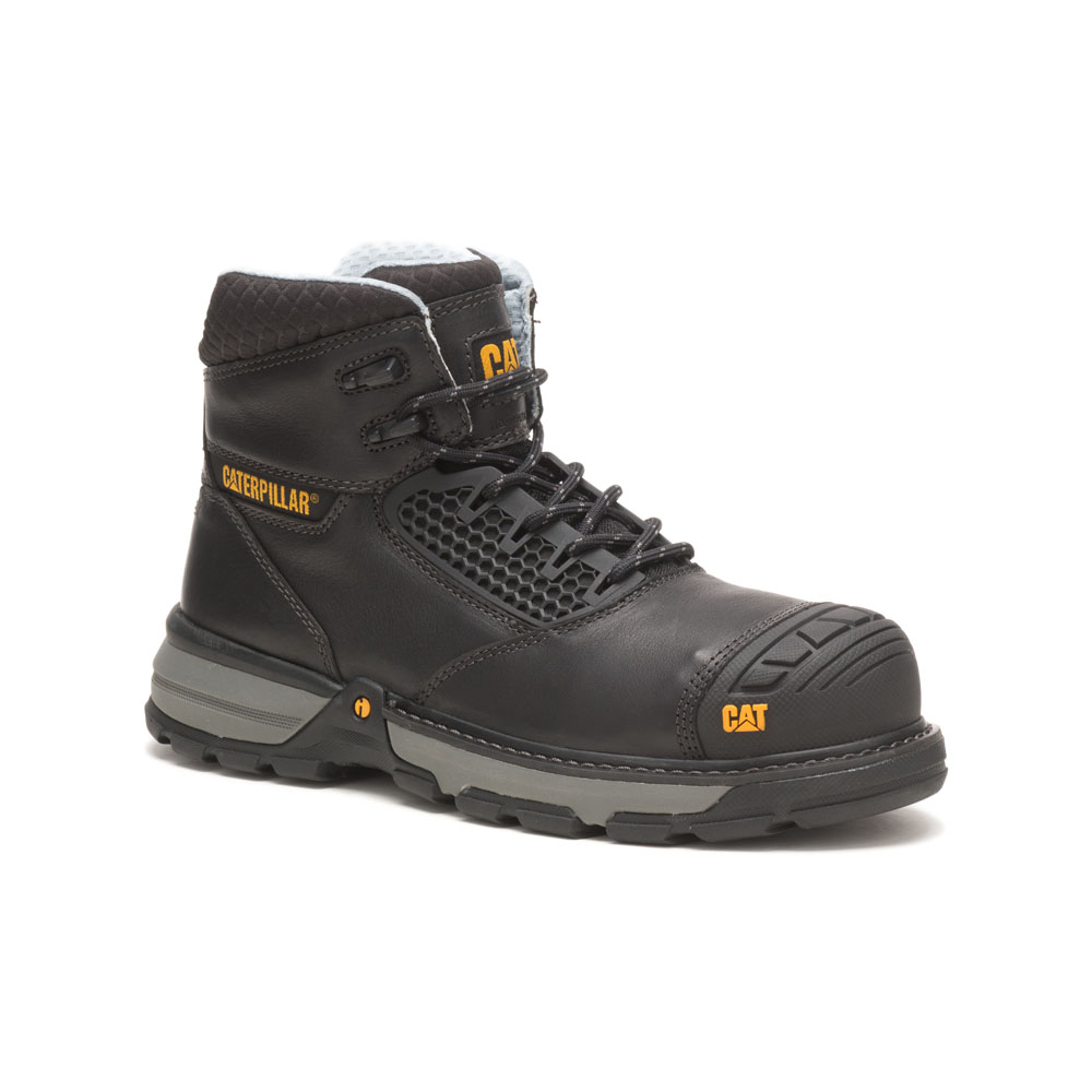 Caterpillar Boots Online - Caterpillar Excavator Superlite Cool Cct / Astm/Comp Toe Mens Safety Boots Black (687102-FJH)